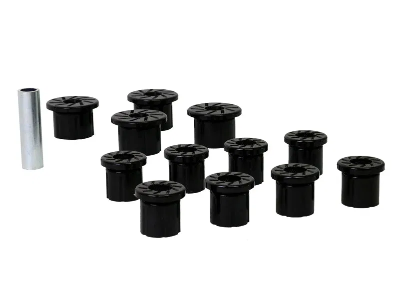 W73469 – WHITELINE Leaf Spring Shackle Bushing, Black Polyurethane Set Of 12 With Tube